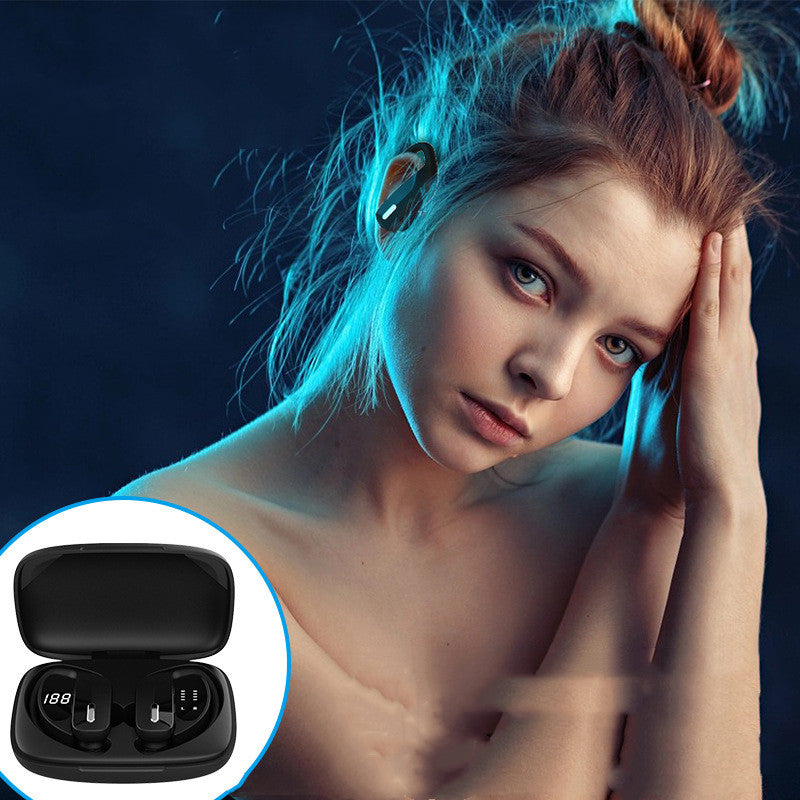 LED Digital Display Hanging Ear 5.0 Wireless Bluetooth Headset