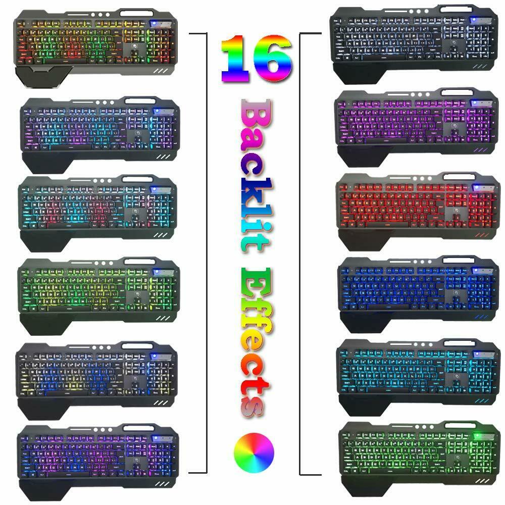 K618 Wired Gaming Keyboard And Mouse Set RGB Backlit For PC Laptop PS4 Xbox One